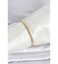 CM 14K Gold Renk Sarmal Zincir Model Kadın Bileklik