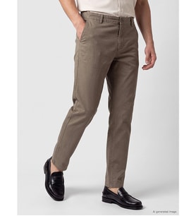 LCWAIKIKI Classic Kahverengi Regular Fit Gabardin Erkek Chino Pantolon