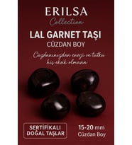 Sertifikalı Lal Garnet Taşı Cüzdan Boy 15–20 mm – Tutku ve Enerji Taşı (Çok Renkli)