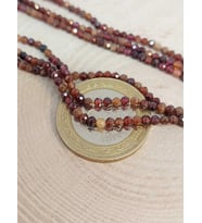 Lal (Garnet - Granat ) Taşı YARIM Dizi 2mm (17cm uzunluğundadır) (41260)