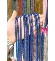 Lapis Lazuli Taşı Rondela Kesim Parlak 6x1mm Doğal Taş Dizi