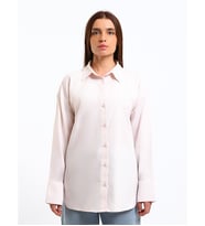 LCW Vision Pembe Oversize Oxford Kadın Gömlek