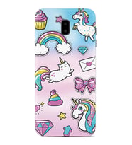 Samsung J6 Plus J7 Prime J7 Pro M20 Kılıf Desenli Silikon Unicorn Mektup 1800