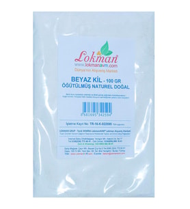 Doğal Beyaz Kil Yüz Maskesi Peeling Öğütülmüş Saf Beyaz Kil 100GR