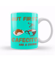 Funny Coffee Drinks Lover Gift Quote   Vintage Retro Rainbow Style Kupa Bardak Porselen