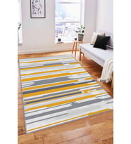 Sarı Spor Kaymaz Tabanlı Makinede Yıkanabilir Halı FH07 - 100 x 160 cm