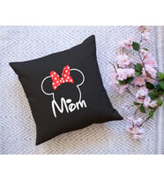 BK Gift Disney Tasarımlı Premium Kumaş Siyah Kırlent Yastık, Ev Hediyesi, Ev Dekorasyonu, Dekoratif Hediye-1
