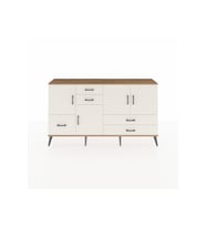 Arges Konsol 4 Raflı 5 Çekmeceli 4 Kapaklı 176x30x99 Çam-Aytaşı