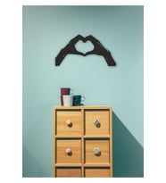 Kalp El Tablo Ahşap Mdf Lazer Kesim