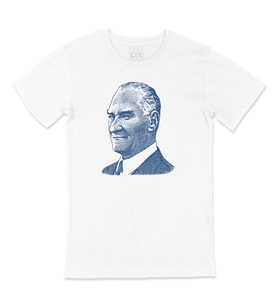 Atatürk Mavi Silüetli Tişört