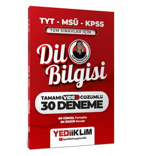 Yediiklim Tyt-Msü-Kpss Dil Bilgisi 30 Deneme Çözümlü 2027