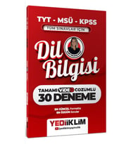 Yediiklim Tyt-Msü-Kpss Dil Bilgisi 30 Deneme Çözümlü 2027