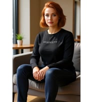 Kadın Bisiklet Yaka Slogan Baskılı Uzun Kollu Vücuda Oturan Esnek Örme Crop Kaliteli Şık