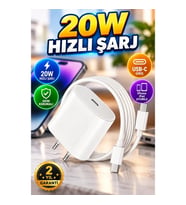 20W USB-C Hızlı Şarj Adaptörü – iPhone ve iPad Uyumlu, Akım Korumalı