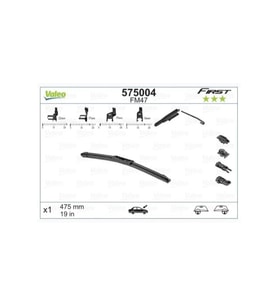 Muz Tipi Silecek Universal Flat Blade Fm47 (x1) 475 Mm 575004 Gns