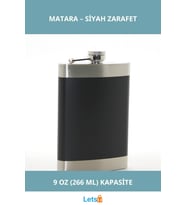 Paslanmaz Çelik Tekli 9 Oz Siyah Matara