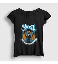 Presmono Kadın Siyah Wings Ghost T-Shirt 58721tt