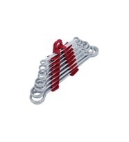 İzeltaş 0440 Düz Yıldız Anahtar Takımı 8 Adet (Gümüş)