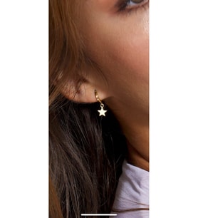 Yıldız Küpe Çift 925 Ayar (Gold)