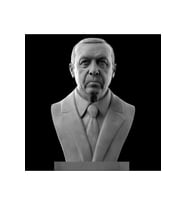 25 Cm T.c. Cumhur Başkanı Recep Tayyip Erdoğan Ak Parti Büstü
