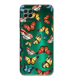 PrintiFy Huawei P40 Lite ile Uyumlu Water Color 2  Kamera Korumalı Şeffaf  Kılıf
