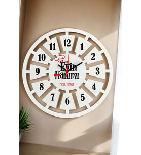 Evin Hanımı Duvar Saati 40cm (Beyaz)
