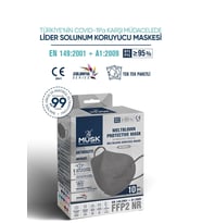 Musk FFP2/N95  maske gri 10 adet