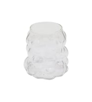 Boncuklu - Boğumlu Cam Bardak 340ML Kahve - Sunum - Meşrubat