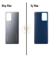 Xiaomi Mi 11-T Meteor Grisi Arka Pil Kapağı Batarya Kapağı Lazer Kesim Back Cover