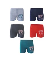 5li Erkek Çocuk Boxer Renkli Desenli Eğlenceli Rahat   (Karışık)
