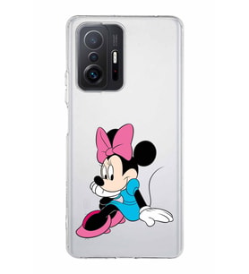 Xiaomi  Mi 11T Pro  Kamera Korumalı Kapak Minnie Mouse Tasarımlı Şeffaf  Kılıf