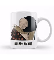 Biz Bize Yeteriz Kupa Bardak Porselen