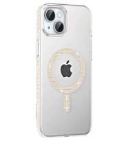 Iphone 14 Move Taşlı Magsafe Kapak - Pembe