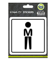 CREA Bİ' DEĞİŞİK STICKER - M WC İŞARETİ ERKEK 1459