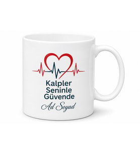 Kalp Doktoru Hediyesi Tasarım Baskılı Kupa Bardak Kardiyolog Hediye