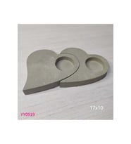 YY0919 Birbirini Tamamlayan Kalp Tealight Mumluk Silikon Kalıp