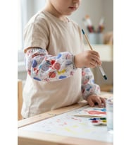 Sıvı Geçirmez Lastikli Bebek Mama Beslenme Kolluğu Seti Çocuk Aktivite Etkinlik Kol Kılıfı Planet
