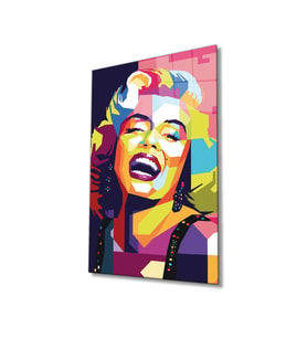 Miyrem Glasses Collection -A1^#  Renkli Marilyn Monroe Cam Tablo (Çok Renkli)