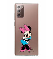 Samsung Galaxy Note 20 Kapak Minnie Mouse Tasarımlı Şeffaf Silikon Kılıf