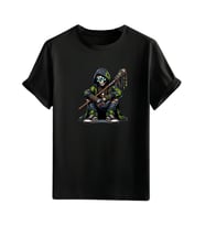 Animasyon Görselli  Unisex (Tshirt) Tişört (Siyah)