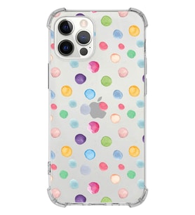 PrintiFy Apple iPhone 12 Pro Uyumlu Water Color 6 Baskılı Şeffaf Köşe Korumalı Antişok Kılıf