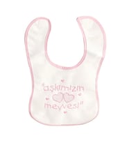 Aşkımızın Meyvesi Su Geçirmez Pembe Bebek Önlük