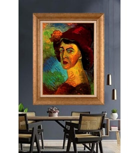 Altın Varaklı  Çerçeveli Paspartulu Tablo ndd1240 (Gold)