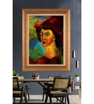Altın Varaklı  Çerçeveli Paspartulu Tablo ndd1240 (Gold)