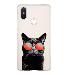PrintiFy Xiaomi Mi 8 SE ile Uyumlu 1mm Slim Fit Kedi 3 050d Baskılı Şeffaf  Kılıf