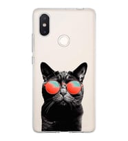 PrintiFy Xiaomi Mi 8 SE ile Uyumlu 1mm Slim Fit Kedi 3 050d Baskılı Şeffaf  Kılıf