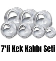 Fida Altı Çıkmalı Kek Kalıbı Seti Alüminyum 7'li