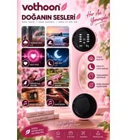 Taşınabilir Rahatlatıcı Uyku ve Doğa Sesleri Cihazı – Yağmur, Dalga, Ninni ve Doğal Sesler Pembe
