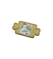 DİKDÖRTGEN 3 BÖLMELİ=2İN1 KALP KULP - BÖLME + 1 AHŞAP BAMBU SERVİS SUNUM TEPSİ - TAHTASI 25 X 14 X 1.4CM (5343)