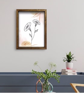 BK Gift Otel Odası Konseptli Doğal Masif Ahşap Çerçeveli Tablo 45x65cm-92